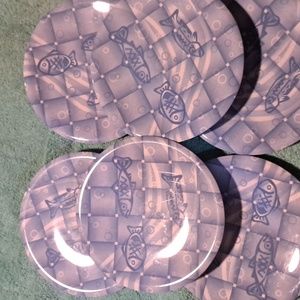 Lot of 6 melamine dessert plates